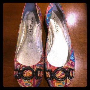 Matisse Multi-colored flats size 9.5. Worn once